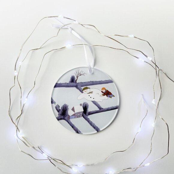 The Snowman Ornament | Acrylic Flying in the air childhood holiday movie - Picture 4 of 4